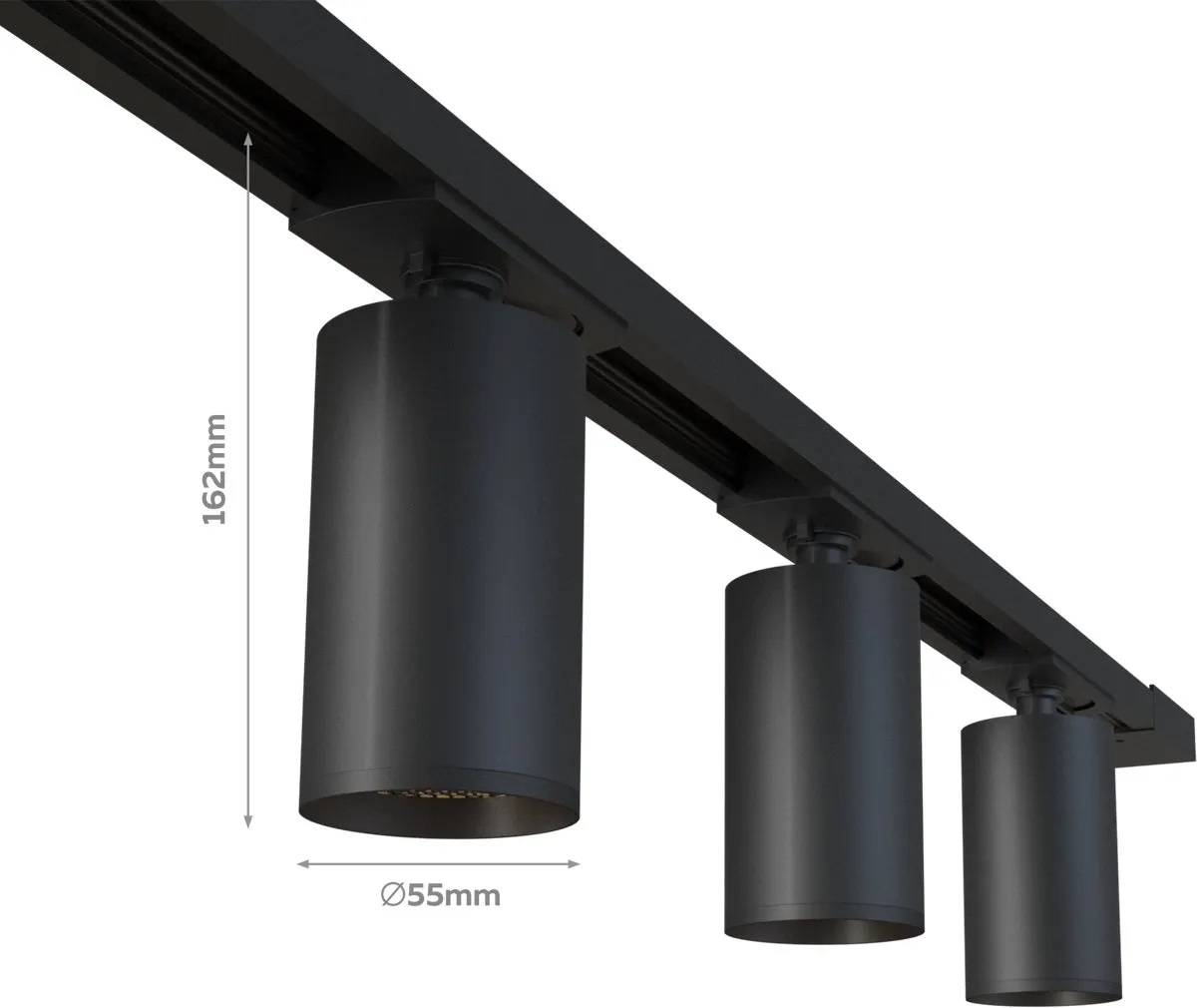 Calex Railverlichting 3m 6 Spots GU10 Zwart
