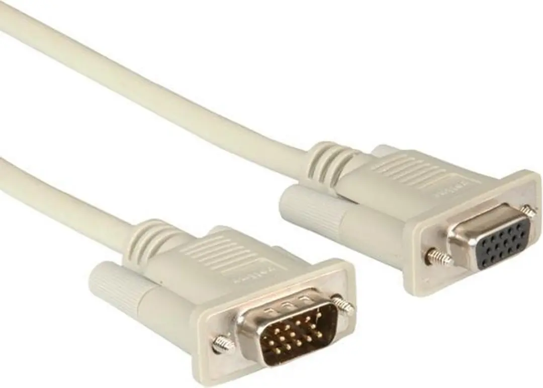 Roline VGA HD15 M/F Kabel 3m - Grijs