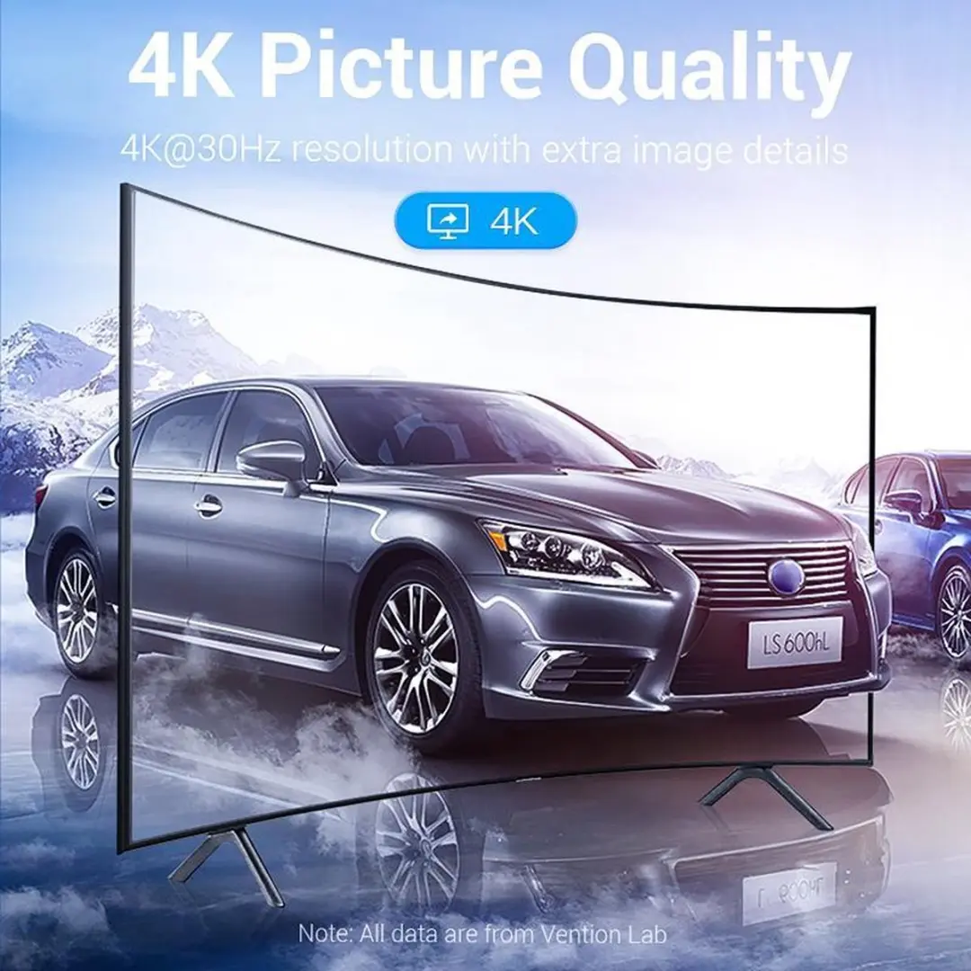 Vention DisplayPort-HDMI-kabel 2m - 4K - Transparant