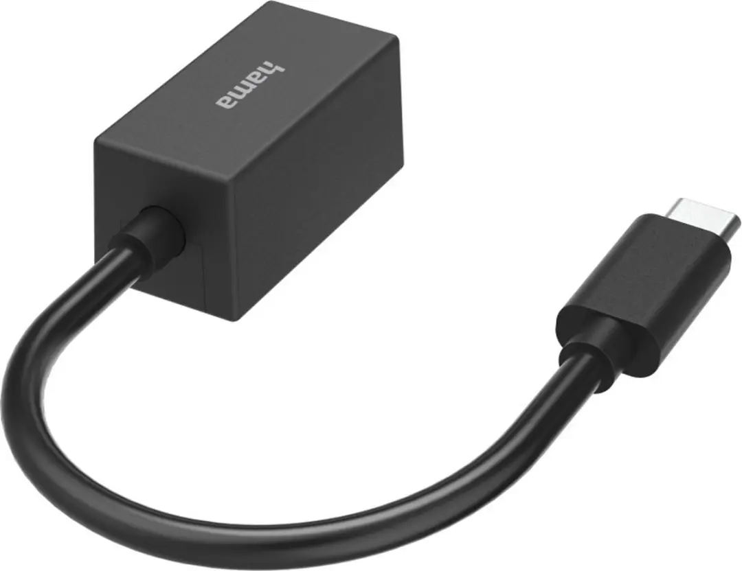 Hama Netwerkadapter USB-C naar Gigabit Ethernet - Zwart