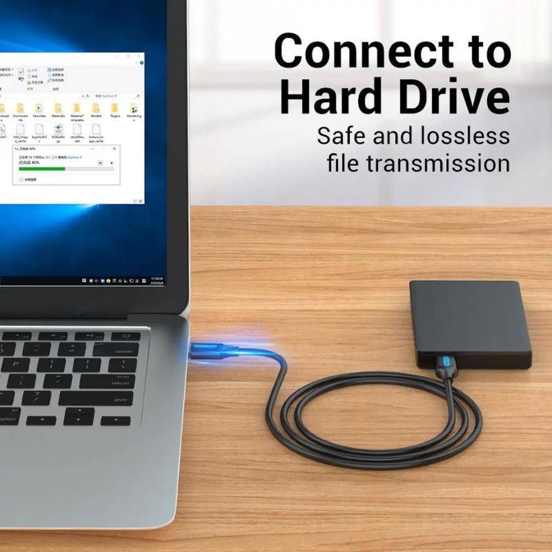 Vention USB 3.0 A/A Kabel 0,5m - Zwart