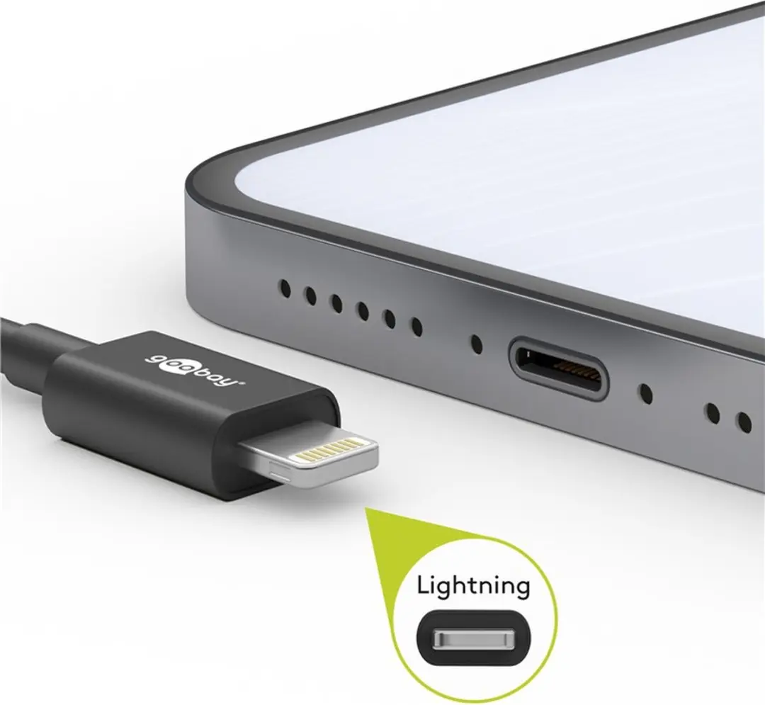 Goobay 8-pins Lightning naar USB-A Kabel 2m - 10 Stuks - afbeelding 6 van 6