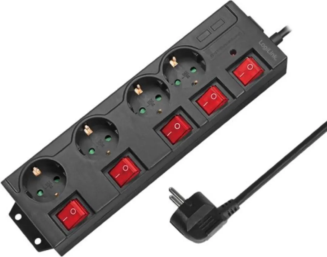 Logilink LPS251 Stekkerdoos 4-voudig