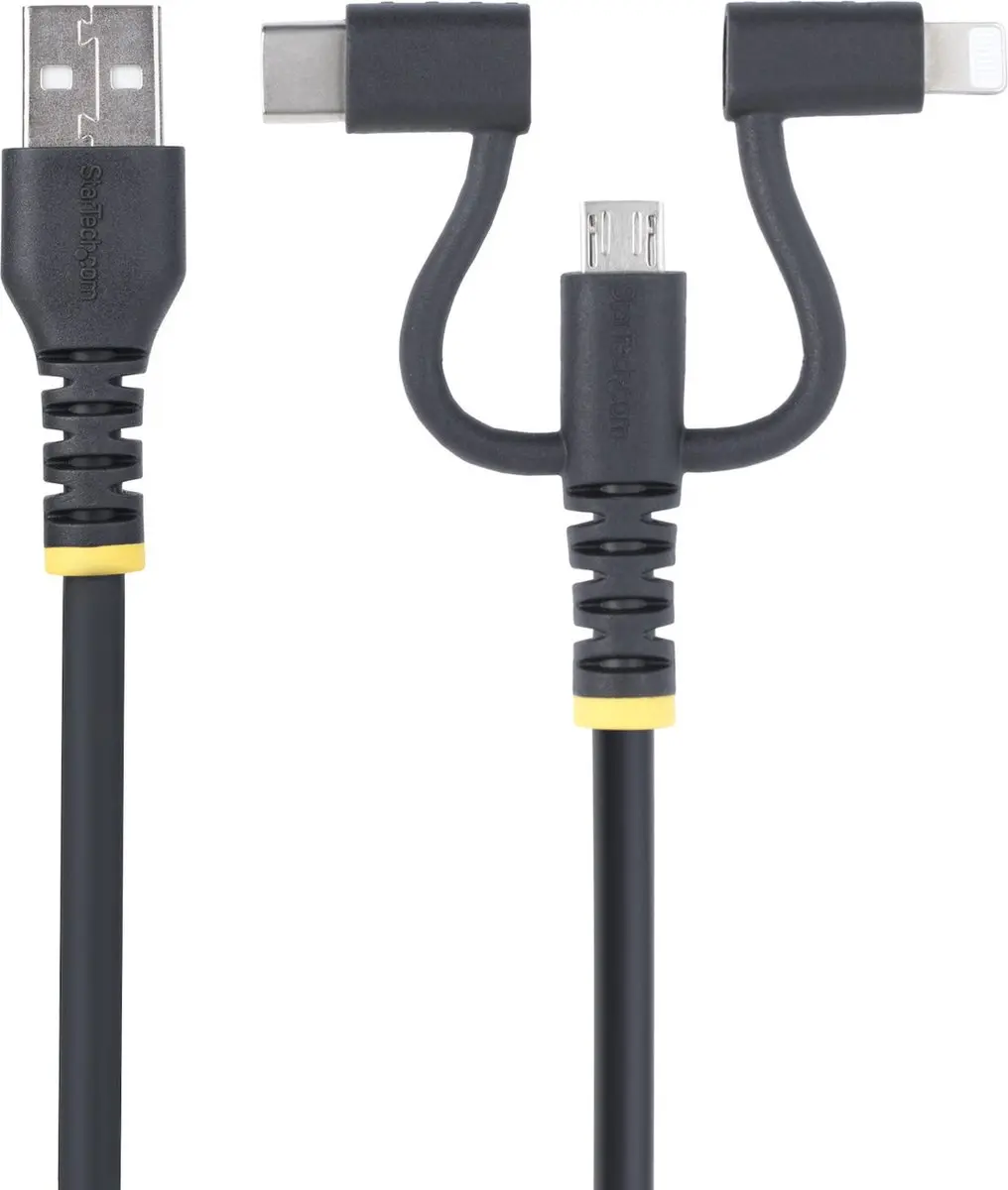 Startech RLTCUB1MBK USB 3-in-1 Oplaadkabel - Zwart