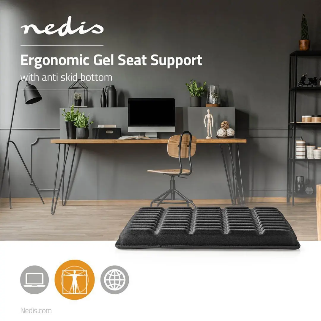 Nedis ERGOGSS100 Rugsteun - Zwart