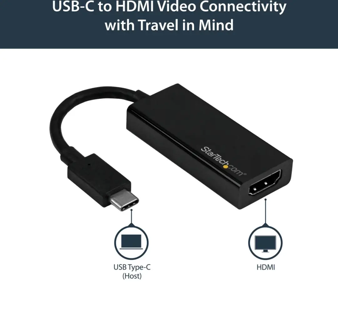 Startech USB-C naar HDMI Adapter 4K60 - Zwart