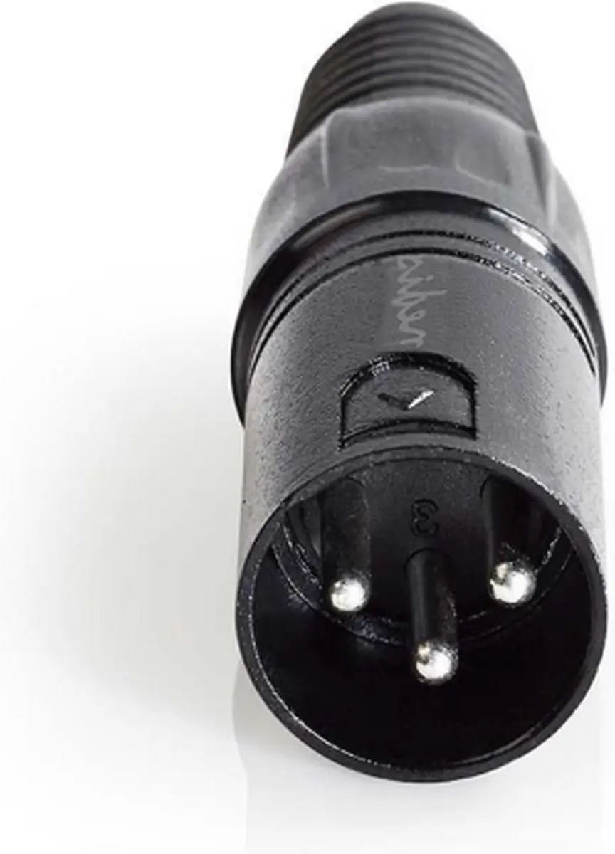 Nedis XLR Male Connector - Vernikkeld - Zwart