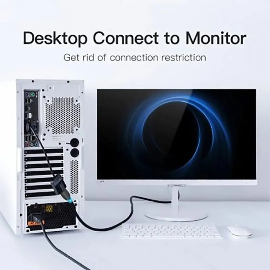 Vention VGA naar HDMI + Audio Adapter - Zwart
