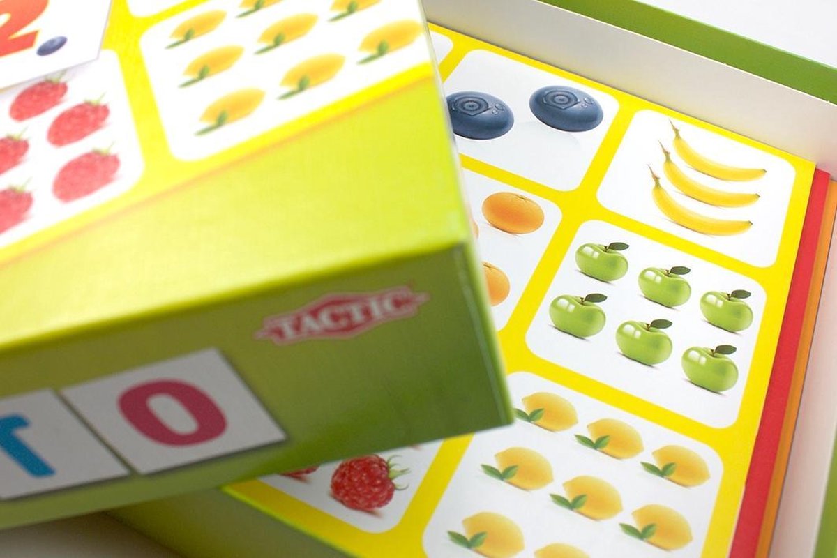 Tactic Lotto Fruit & Nummers – Kaartspel – Zoek & Vind – Familiespel – 2-4 spelers – Vanaf 3 jaar