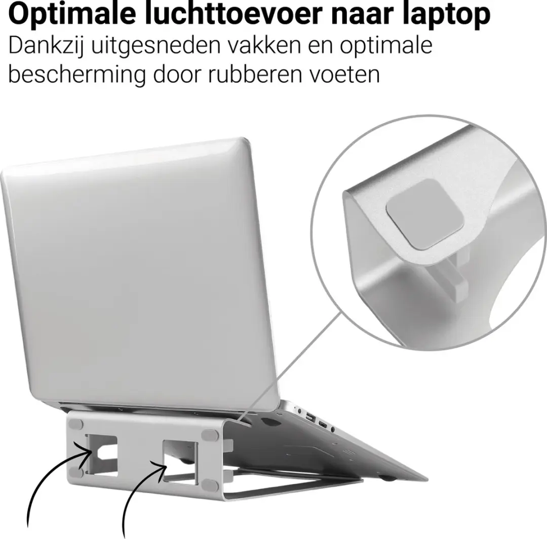 Desq Aluminium Laptopstandaard 1507 - 15.6" - Aluminium