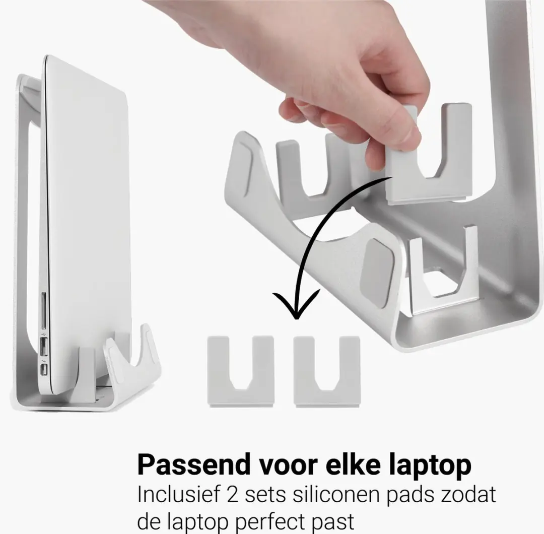 Desq Aluminium Laptopstandaard 1507 - 15.6" - Aluminium - afbeelding 6 van 6