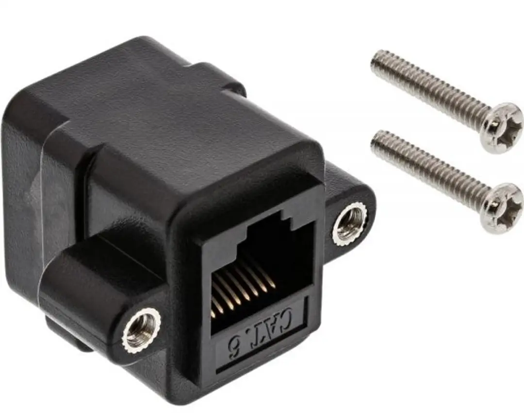 Goobay Cat6 UTP Inbouwadapter - Zwart