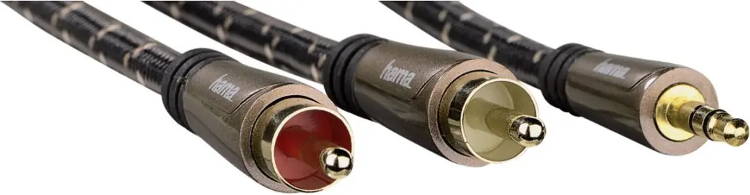Hama Audiokabel 3,5mm naar 2x Cinch 1,5m - Bruin