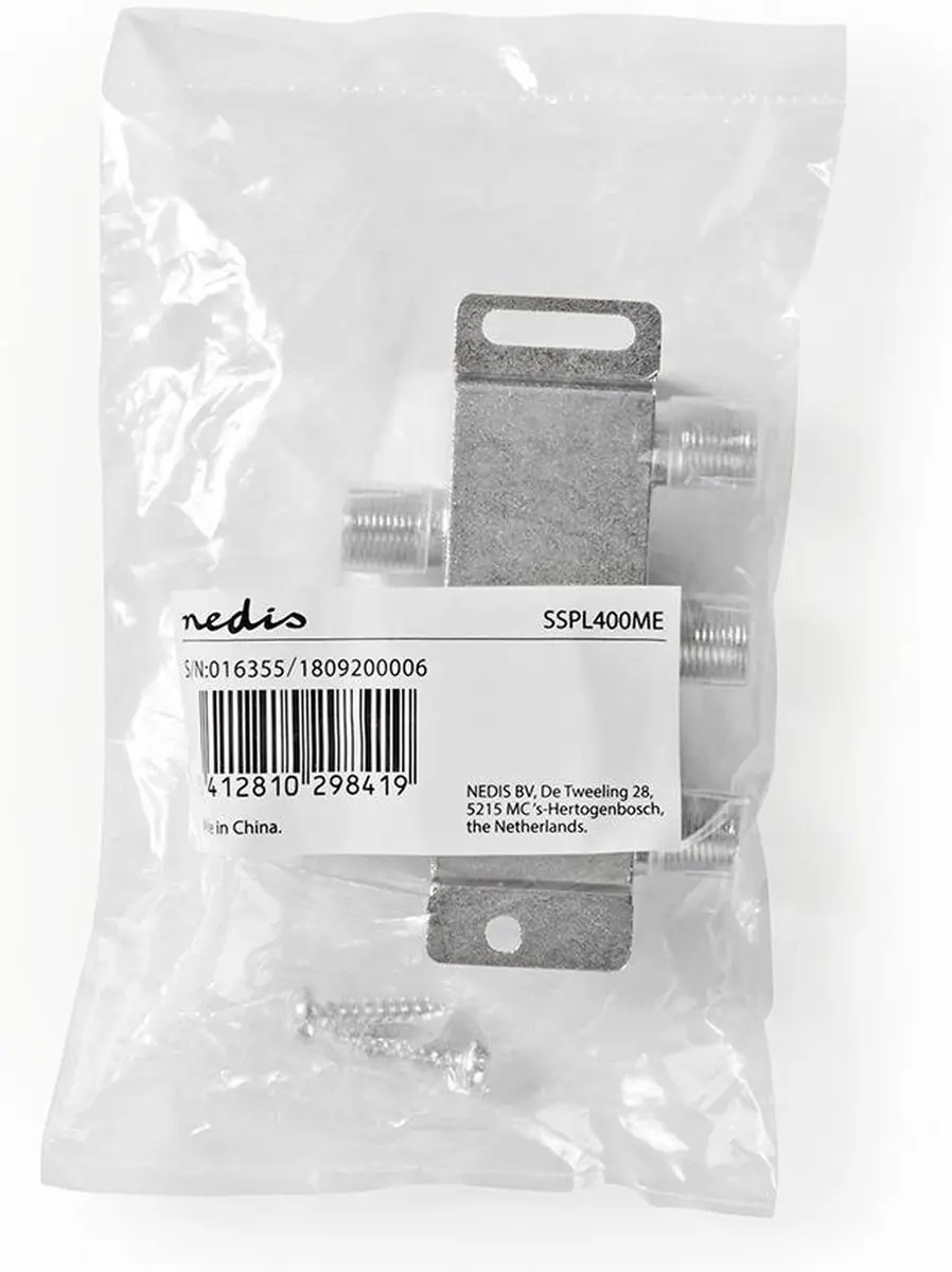 Nedis CATV-Splitter SSPL400ME - 4 Outputs 75 Ohm - Zilver
