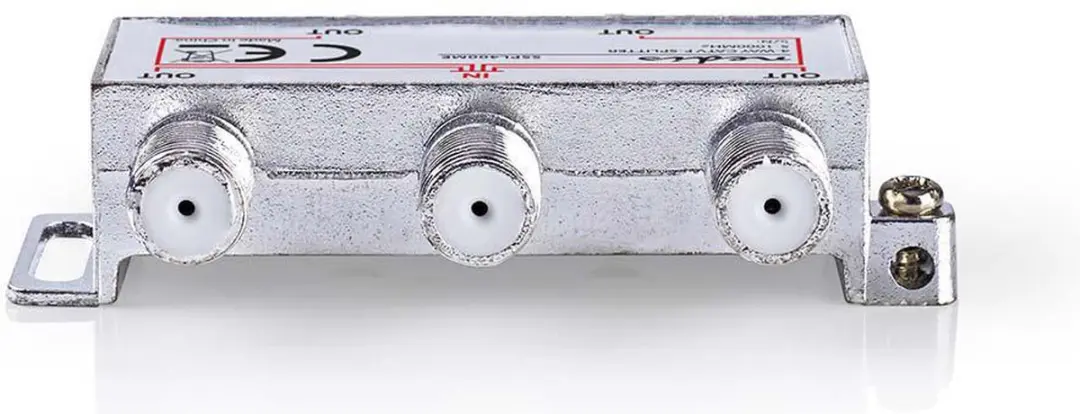 Nedis CATV-Splitter SSPL400ME - 4 Outputs 75 Ohm - Zilver