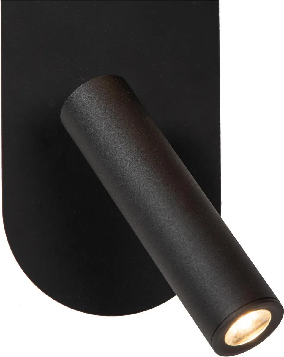 Lucide Kelly LED Bedlamp Wandlamp 3,5W 3000K - Zwart