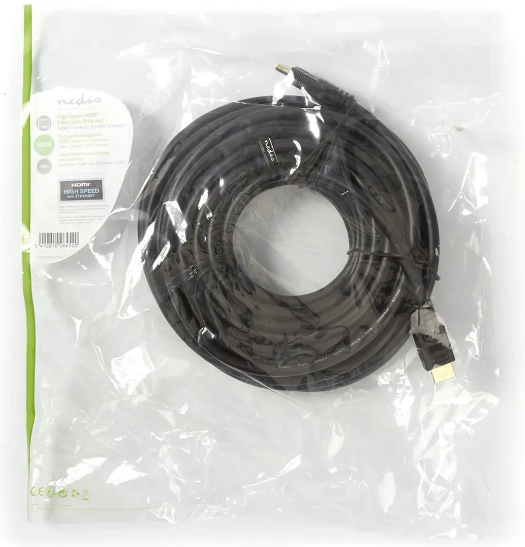 Nedis HDMI-Kabel CVGP34000BK100 4K@30Hz - 10m - Zwart