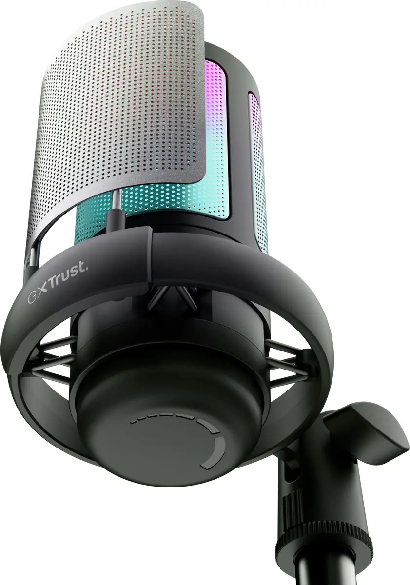 Trust GXT 238 Auron USB Microfoon - Cardioïde - RGB Zwart