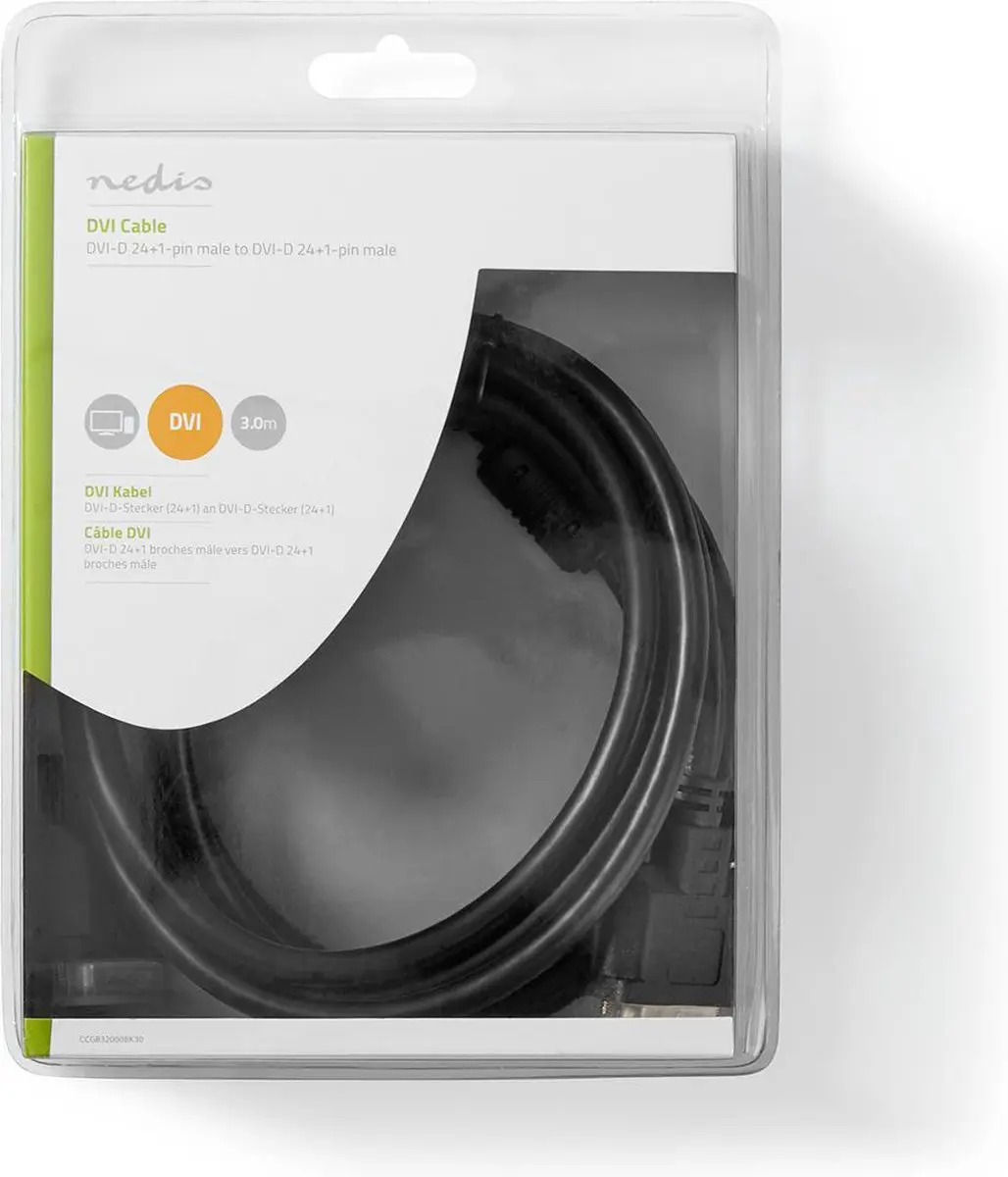 Nedis DVI-D Kabel 2560x1600 3m - Zwart