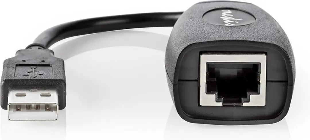 Nedis Actieve USB-Kabel CCGP60EXTBK500 - USB-A naar RJ45 - 0,2m - Zwart