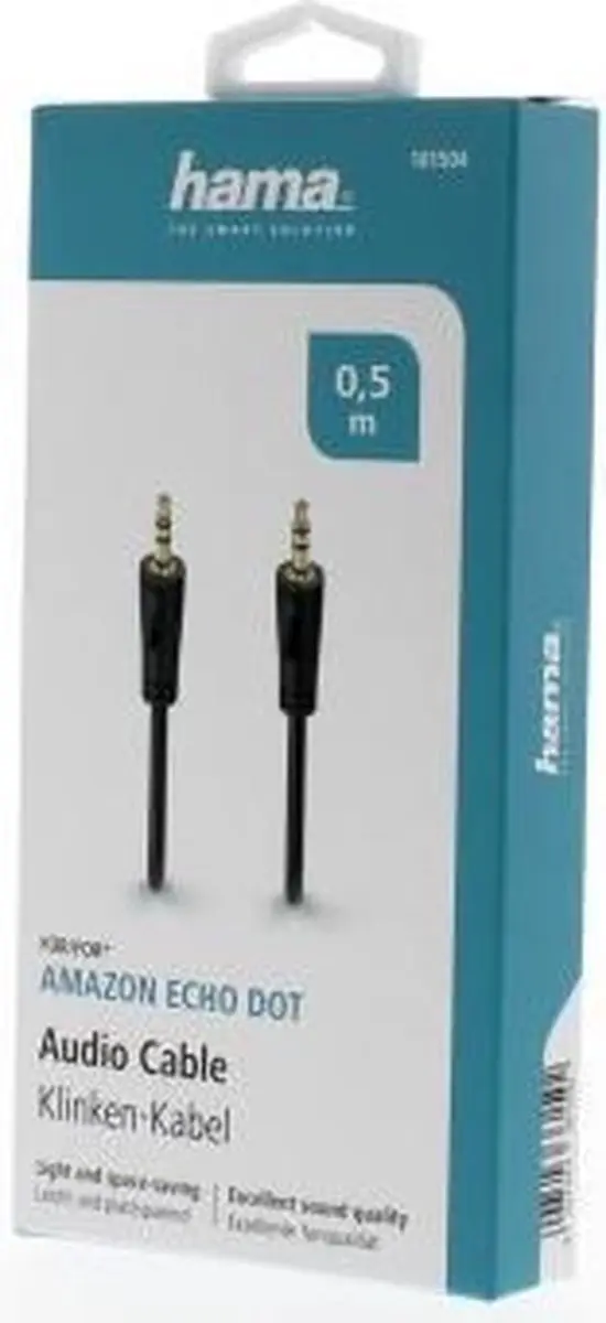 Hama 3,5mm Jack Audiokabel Stereo 0,5m - Zwart
