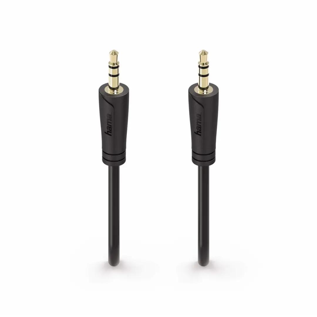 Hama 3,5mm Jack Audiokabel Stereo 0,5m - Zwart
