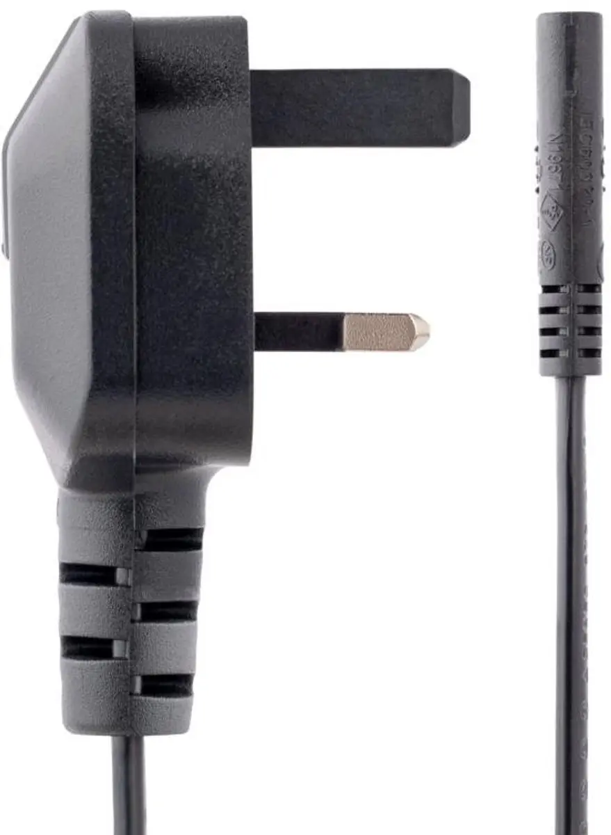 Startech PXTNB2SUK6 Laptopstroomkabel 2m - BS1363 naar C7 - 18AWG - Zwart