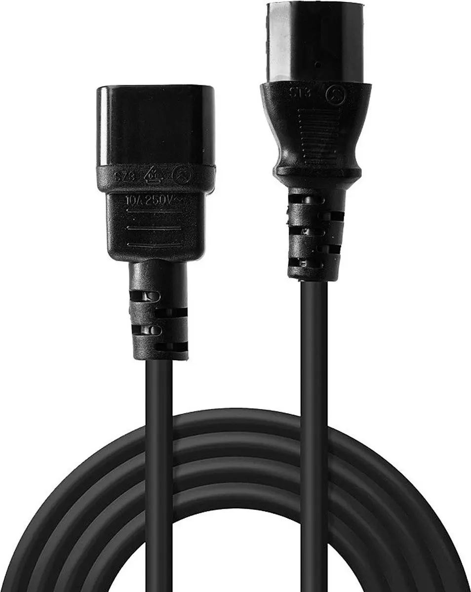 Lindy Stroomkabel 0.5m - Zwart