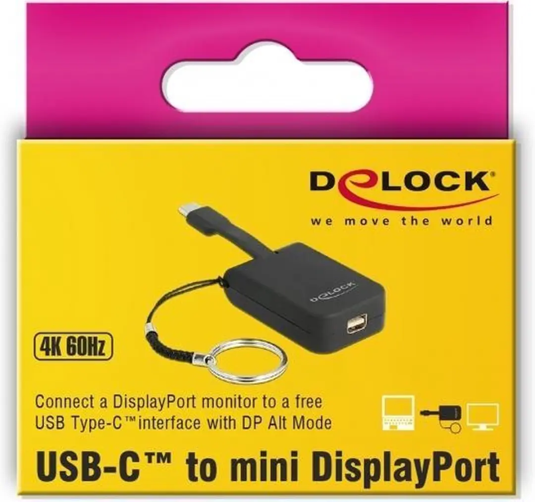Delock USB-C naar Mini DisplayPort Adapter - 4K 60Hz - Zwart