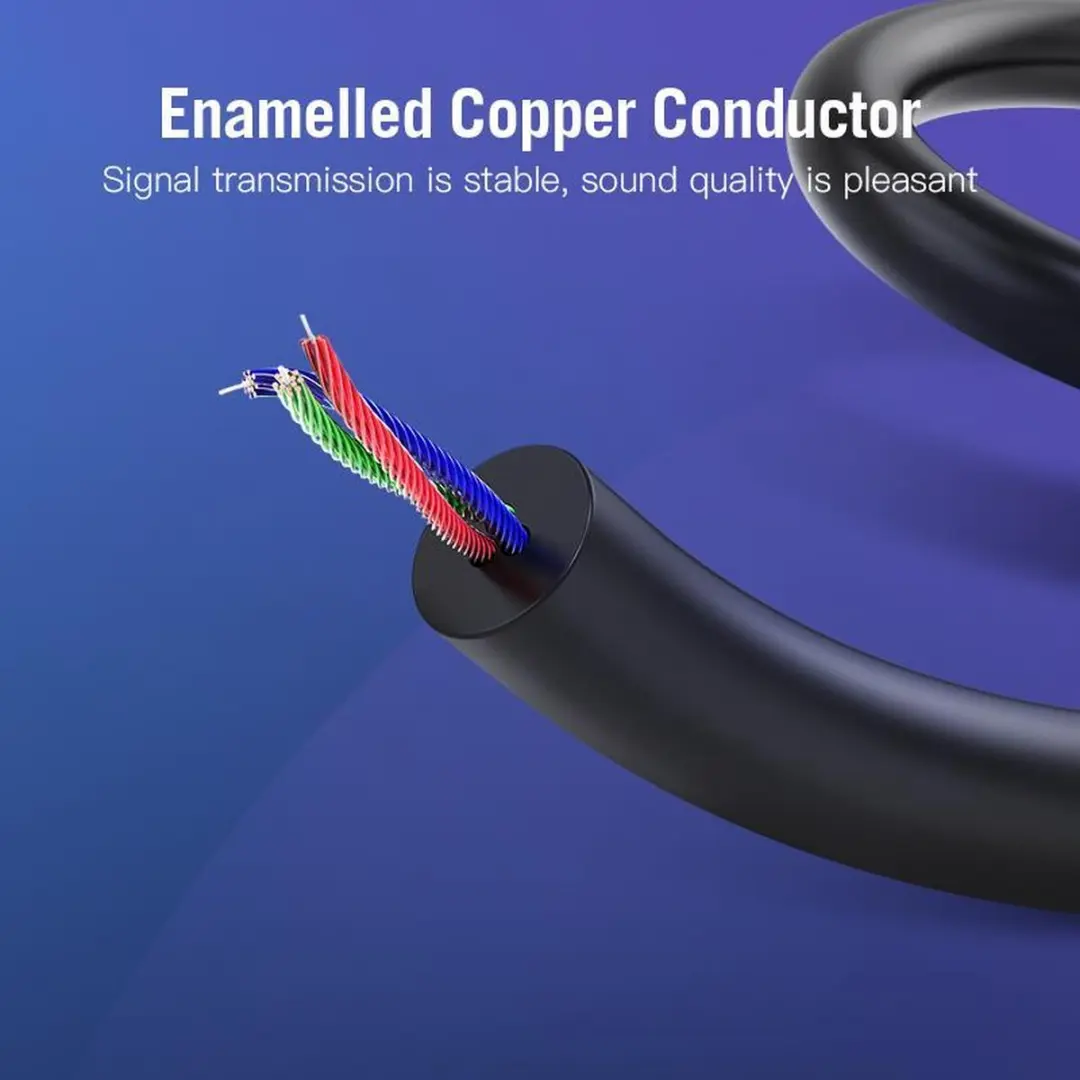 Vention 2.5mm naar 3.5mm Jack Audiokabel 1.5m - Zwart