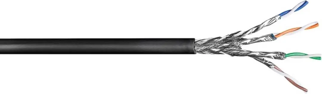 Goobay S/FTP CAT7 Netwerkkabel 10Gbps 600MHz - 100m Zwart