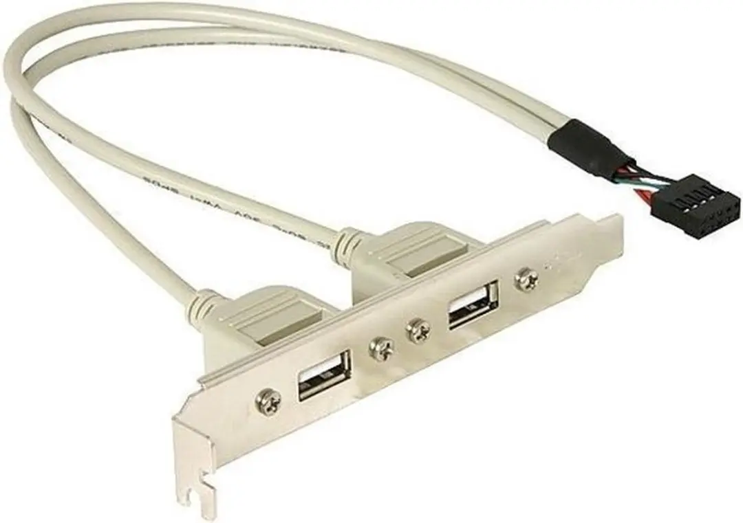 Delock USB 2.0 A Female naar A Female Kabel 0.3m - Wit