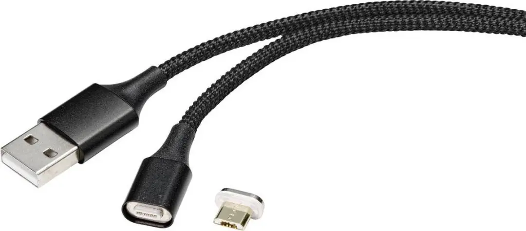 Renkforce RF-4746074 USB-kabel USB-A naar Micro-B 1m - Zwart