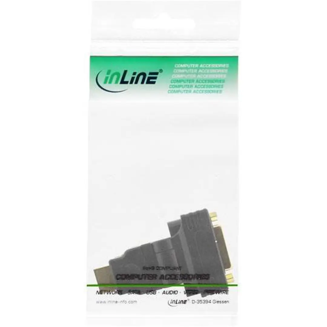 InLine HDMI naar DVI-I Dual Link Adapter - Zwart