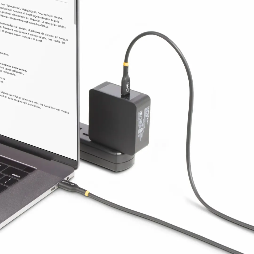 Startech USB2EPR1M USB-C Laadkabel 240W PD EPR - Zwart