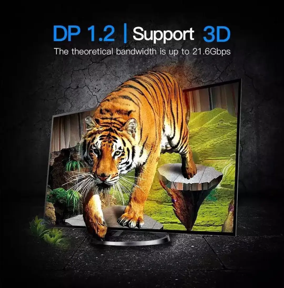 Vention Mini DisplayPort naar DisplayPort Kabel 4K 3m - Zwart