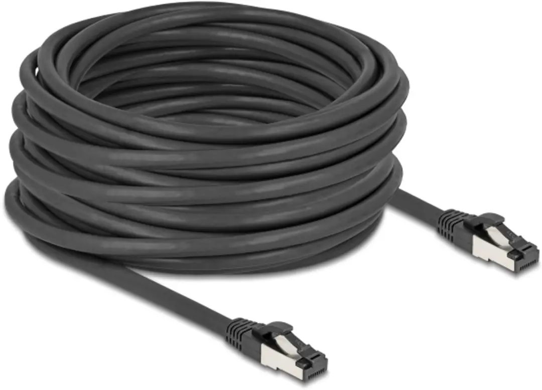 Delock Cat.8.1 S/FTP Netwerkkabel 15m - 40 Gbps - Zwart