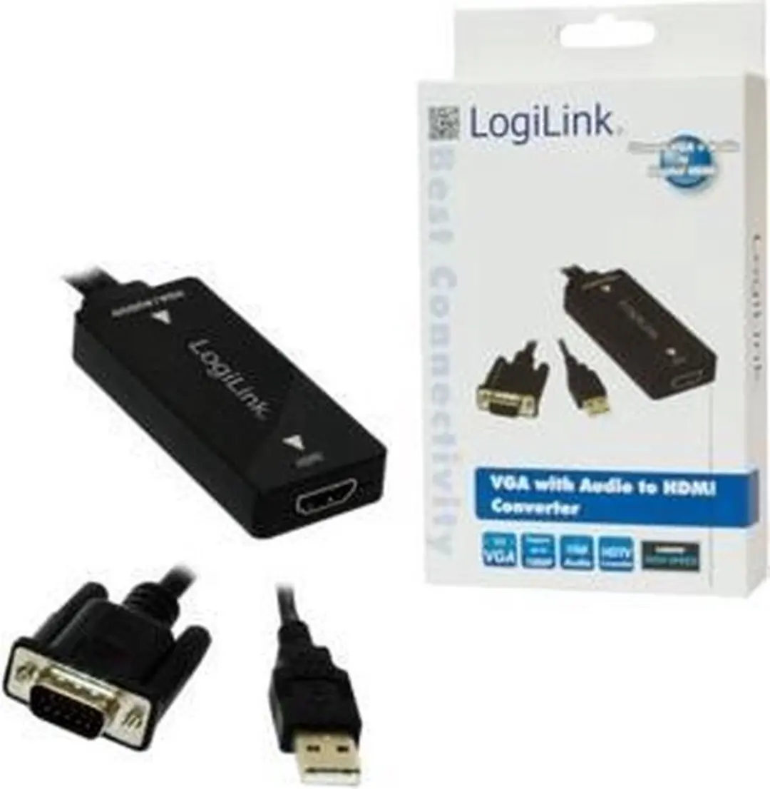 Logilink CV0060 VGA naar HDMI Adapter - Zwart