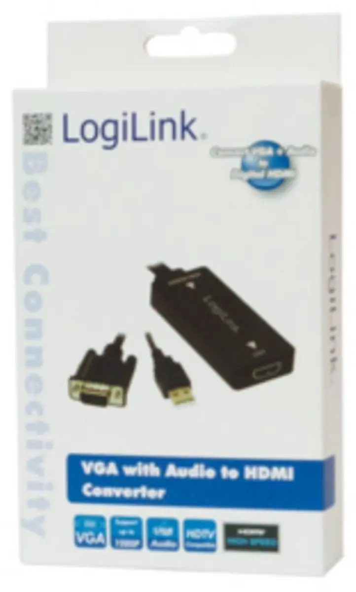 Logilink CV0060 VGA naar HDMI Adapter - Zwart