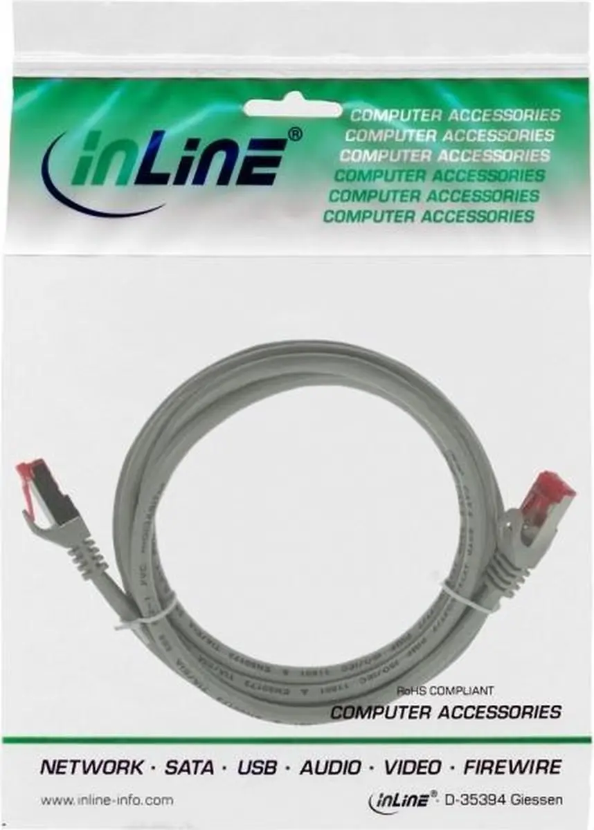 InLine Patchkabel S/FTP Cat.6 CCA 5m - Grijs