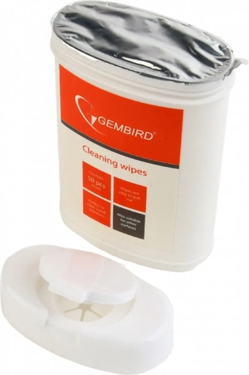 Gembird CK-WW50-01 Desinfectiedoekjes - 50 Stuks - Wit - afbeelding 6 van 6