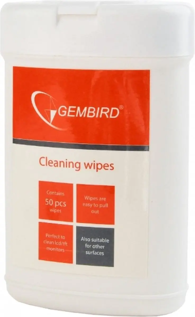 Gembird CK-WW50-01 Desinfectiedoekjes - 50 Stuks - Wit