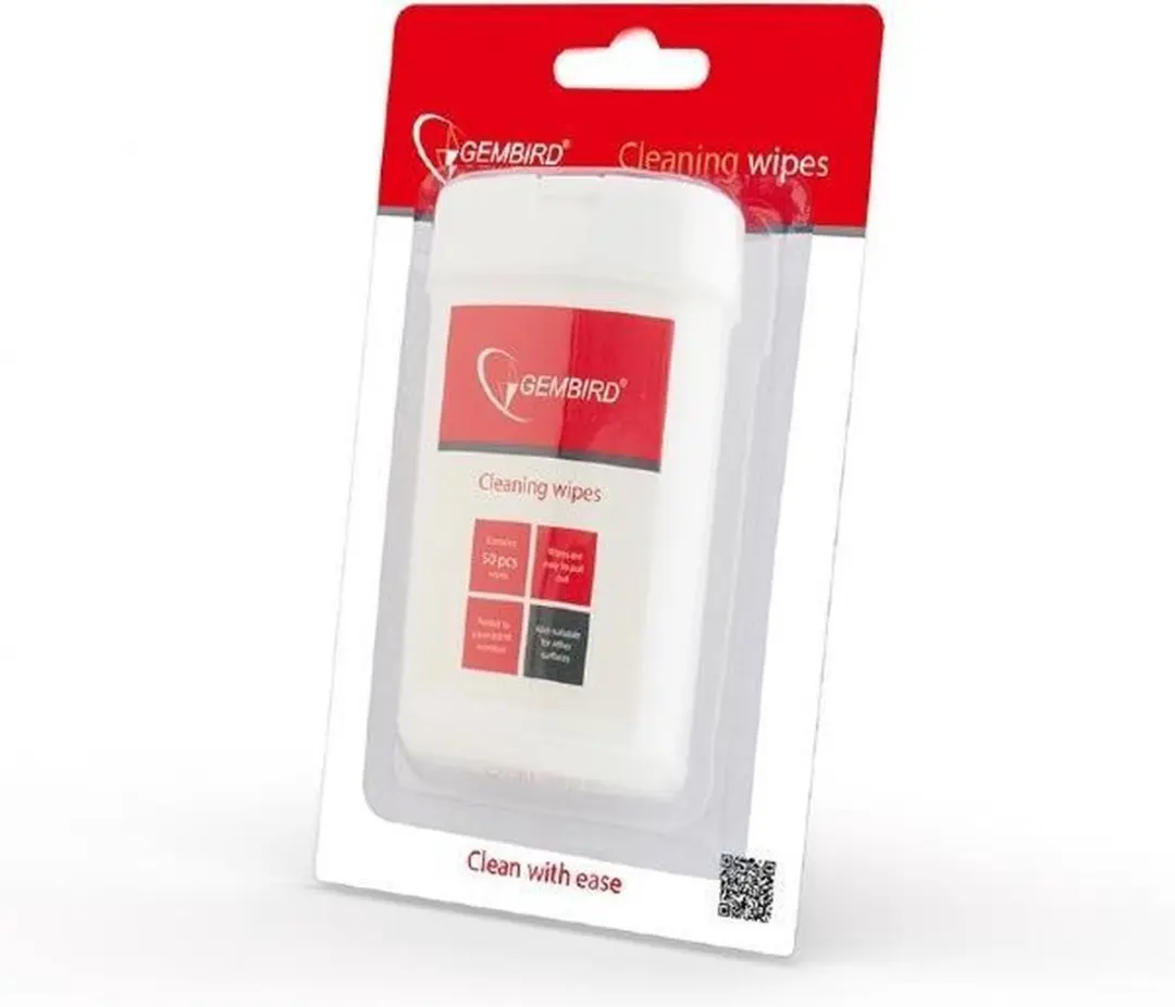 Gembird CK-WW50-01 Desinfectiedoekjes - 50 Stuks - Wit