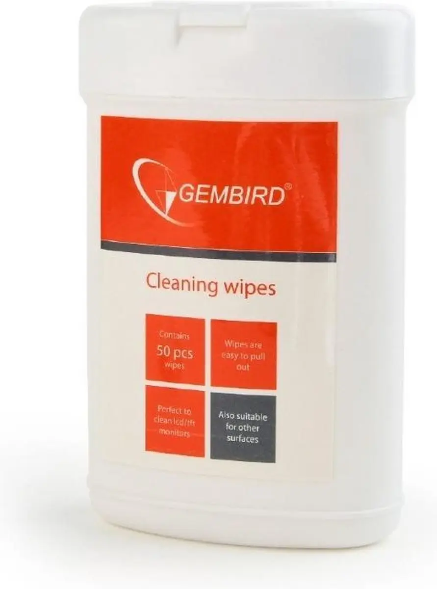 Gembird CK-WW50-01 Desinfectiedoekjes - 50 Stuks - Wit