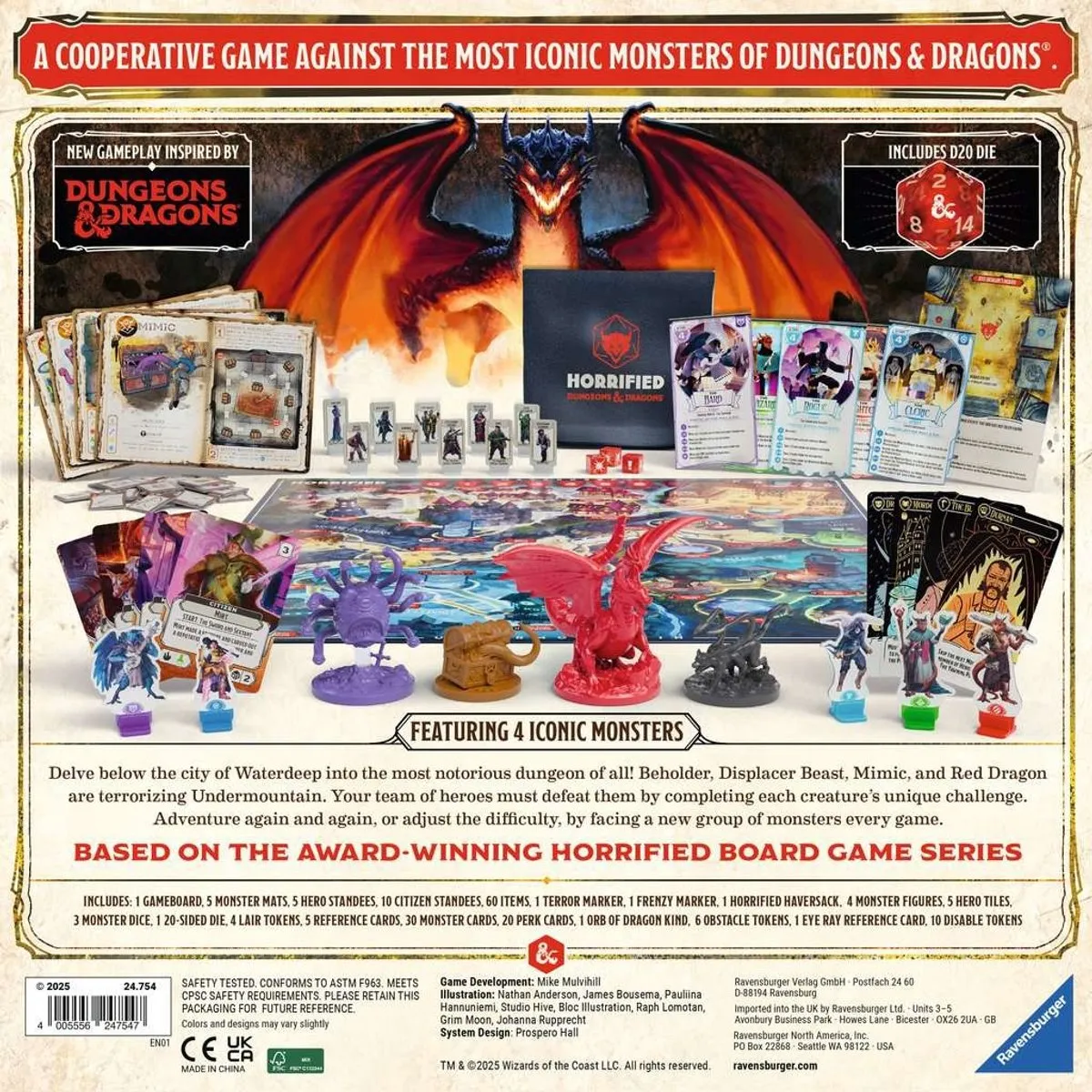 Ravensburger Horrified Dungeons & Dragons Bordspel 10824754 - 1-5 Spelers