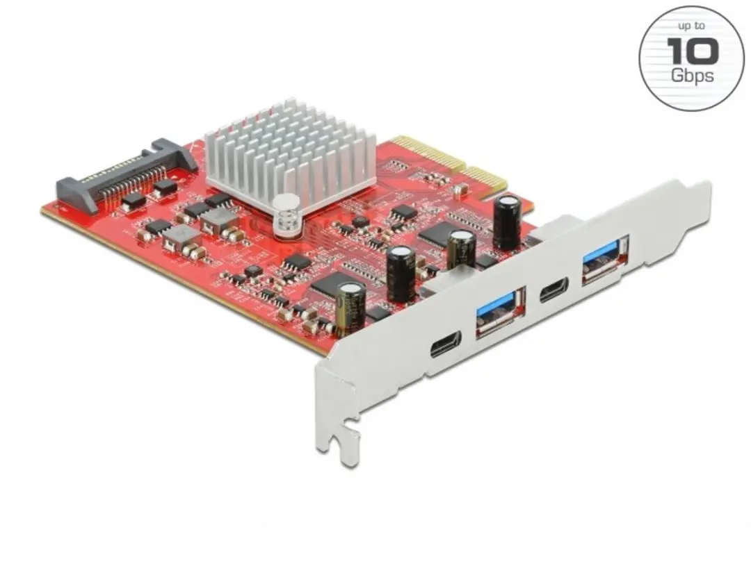 Delock PCIe x4 Kaart 10Gbps USB