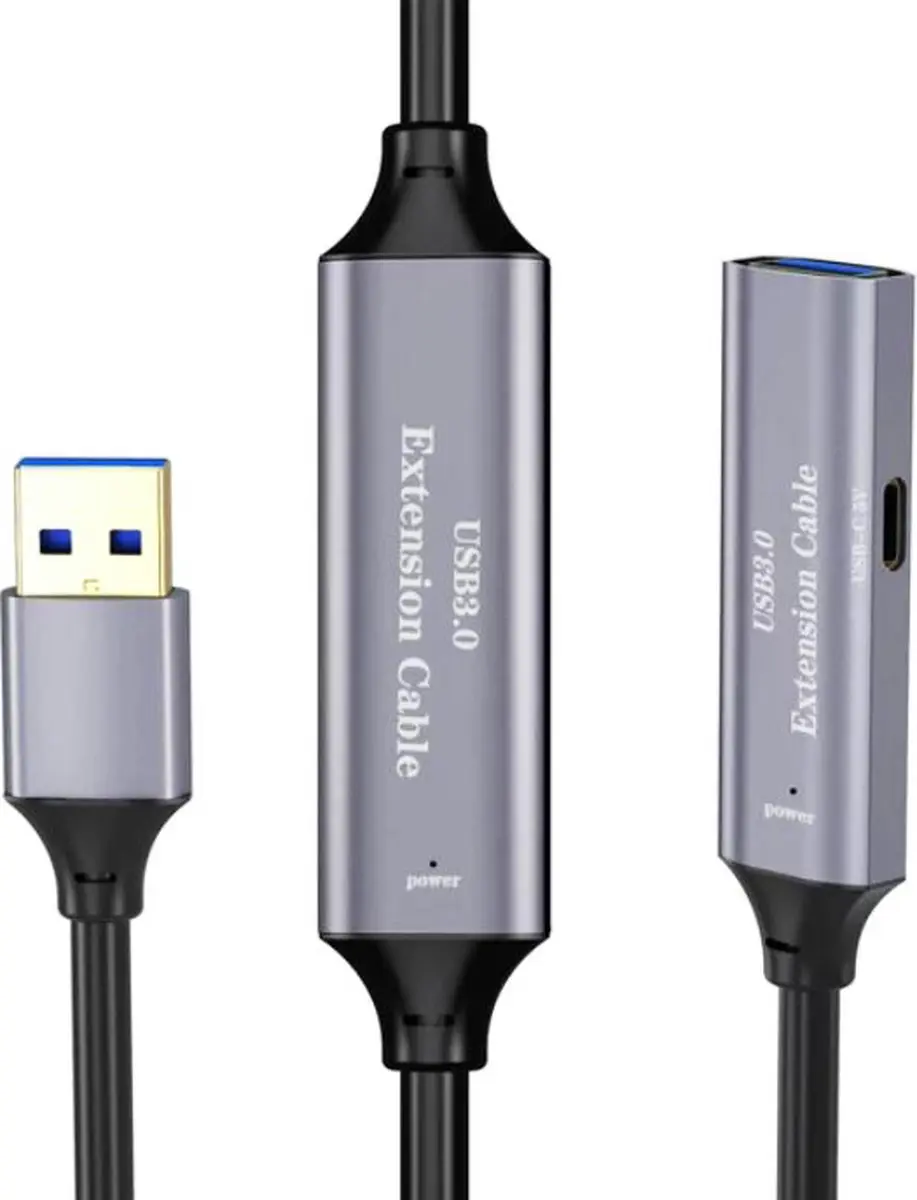 NÖRDIC USB3-EX11 USB 3.1 Actieve Verlengkabel 5Gbps 10m - Zwart