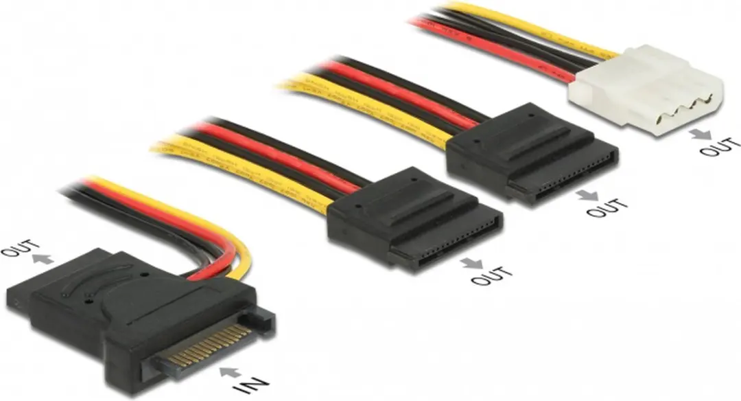 Delock Interne Voedingskabel 0.2m - 1 Stuk