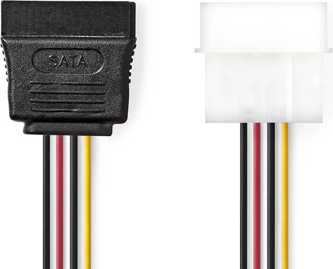 Nedis CCGB73500VA015 Voedingskabel Molex-SATA 15-Pins - 15cm - Verguld - Multicolor