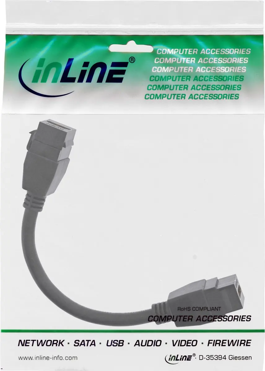 InLine HDMI Keystone Module 76206B - 4K 60Hz HDR - Zwart